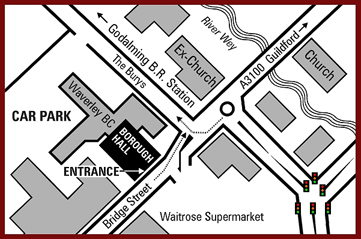 Godalming Borough Hall Map